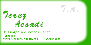 terez acsadi business card